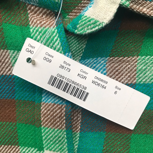 New NWT J. Crew Women's Boy Fit Button Down Flannel Shirt Pacey Plaid Sz 6 tjd - Picture 11 of 11